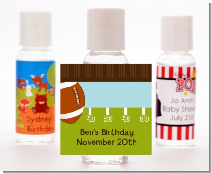 Football - Personalized Birthday Party Hand Sanitizers Favors
