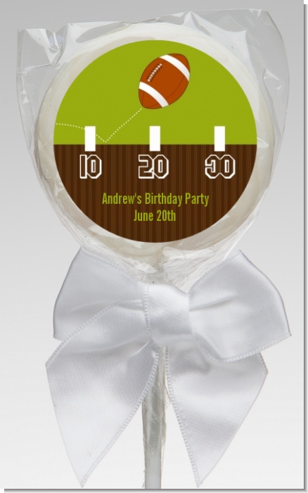 Football - Personalized Birthday Party Lollipop Favors