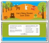 Forest Animals - Personalized Baby Shower Candy Bar Wrappers