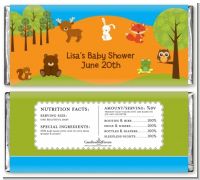 Forest Animals - Personalized Baby Shower Candy Bar Wrappers