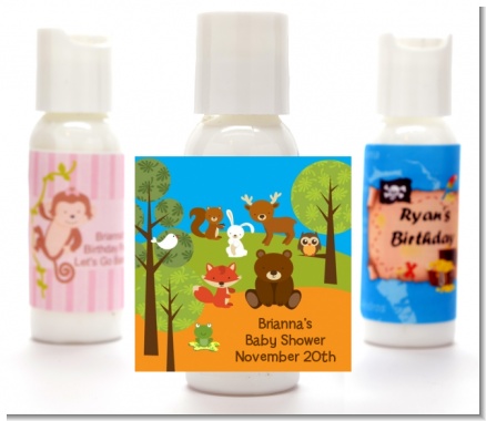Forest Animals - Personalized Baby Shower Lotion Favors
