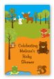 Forest Animals - Custom Large Rectangle Baby Shower Sticker/Labels thumbnail