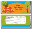 Forest Animals Twin Foxes - Personalized Baby Shower Candy Bar Wrappers thumbnail