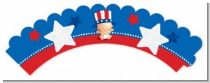 Fourth Of July Little Firecracker - Baby Shower Cupcake Wrappers