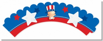 Fourth Of July Little Firecracker - Baby Shower Cupcake Wrappers