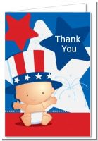 Fourth Of July Little Firecracker - Baby Shower Thank You Cards