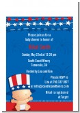 Fourth Of July Stars & Stripes - Baby Shower Petite Invitations