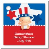 Fourth Of July Little Firecracker - Personalized Baby Shower Card Stock Favor Tags