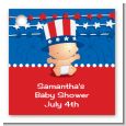 Fourth Of July Stars & Stripes - Personalized Baby Shower Card Stock Favor Tags thumbnail
