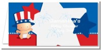 Fourth Of July Stars & Stripes - Personalized Baby Shower Place Cards