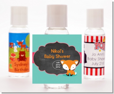 Fox and Friends - Personalized Baby Shower Hand Sanitizers Favors