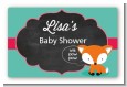 Fox and Friends - Baby Shower Landscape Sticker/Labels thumbnail