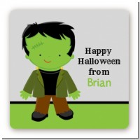 Frankenstein - Square Personalized Halloween Sticker Labels