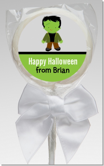 Frankenstein - Personalized Halloween Lollipop Favors