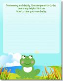 Froggy - Baby Shower Notes of Advice