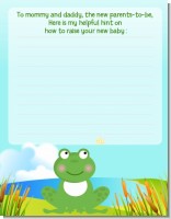 Froggy - Baby Shower Notes of Advice