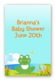 Froggy - Custom Large Rectangle Baby Shower Sticker/Labels thumbnail