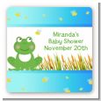 Froggy - Square Personalized Baby Shower Sticker Labels thumbnail