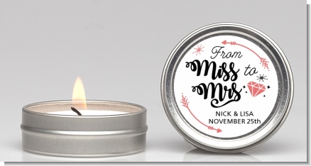 From Miss To Mrs - Bridal Shower Candle Favors