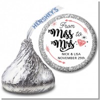 From Miss To Mrs - Hershey Kiss Bridal Shower Sticker Labels