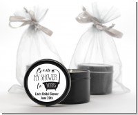 From My Shower - Bridal Shower Black Candle Tin Favors