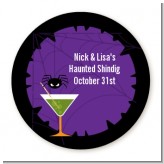 Funky Martini - Round Personalized Halloween Sticker Labels