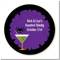 Funky Martini - Round Personalized Halloween Sticker Labels