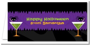 Funky Martini - Personalized Halloween Place Cards