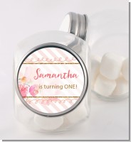 Fun to be One - 1st Birthday Girl - Personalized Birthday Party Candy Jar