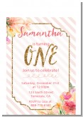 Fun to be One - 1st Birthday Girl - Birthday Party Petite Invitations