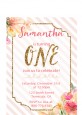 Fun to be One - 1st Birthday Girl - Birthday Party Petite Invitations thumbnail