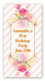 Fun to be One - 1st Birthday Girl - Custom Rectangle Birthday Party Sticker/Labels