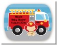 Future Firefighter - Personalized Baby Shower Rounded Corner Stickers thumbnail