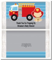 Future Firefighter - Personalized Popcorn Wrapper Baby Shower Favors