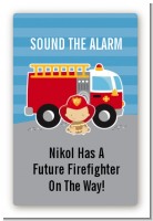 Future Firefighter - Custom Large Rectangle Baby Shower Sticker/Labels