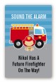 Future Firefighter - Custom Large Rectangle Baby Shower Sticker/Labels thumbnail