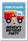 Future Firefighter - Custom Large Rectangle Birthday Party Sticker/Labels