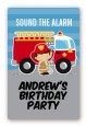 Future Firefighter - Custom Large Rectangle Birthday Party Sticker/Labels thumbnail