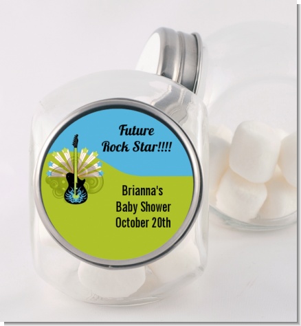 Future Rock Star Boy - Personalized Baby Shower Candy Jar