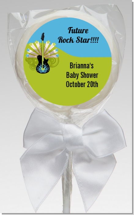 Future Rock Star Boy - Personalized Baby Shower Lollipop Favors