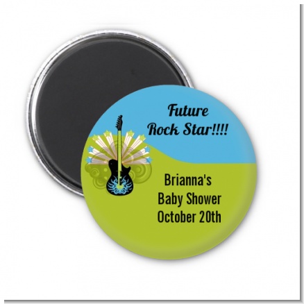 Future Rock Star Boy - Personalized Baby Shower Magnet Favors