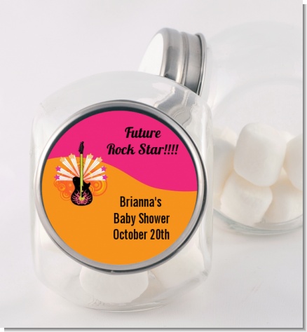 Future Rock Star Girl - Personalized Baby Shower Candy Jar