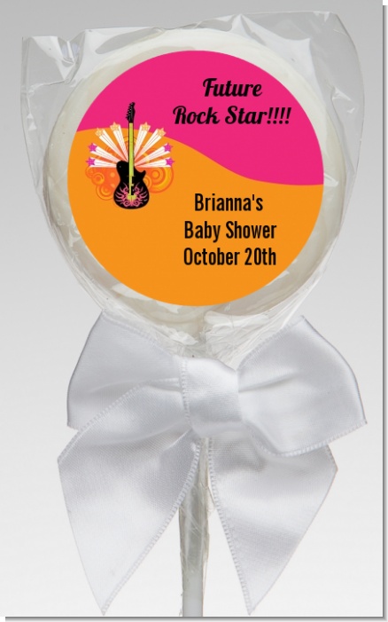 Future Rock Star Girl - Personalized Baby Shower Lollipop Favors