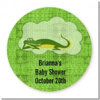 Gator - Round Personalized Baby Shower Sticker Labels