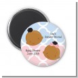 Gender Reveal African American - Personalized Baby Shower Magnet Favors thumbnail