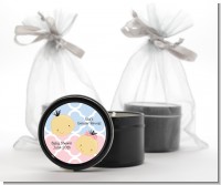 Gender Reveal Asian - Baby Shower Black Candle Tin Favors