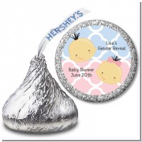 Gender Reveal Asian - Hershey Kiss Baby Shower Sticker Labels