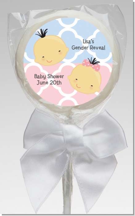 Gender Reveal Asian - Personalized Baby Shower Lollipop Favors