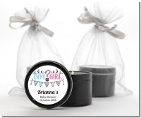 Gender Reveal Boy or Girl - Baby Shower Black Candle Tin Favors