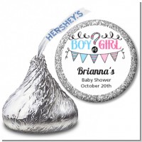 Gender Reveal Boy or Girl - Hershey Kiss Baby Shower Sticker Labels